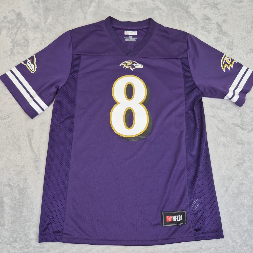 NFL Team Apparel Baltimore Ravens Lamar Jackson 8 Jersey Purple Mens Medium